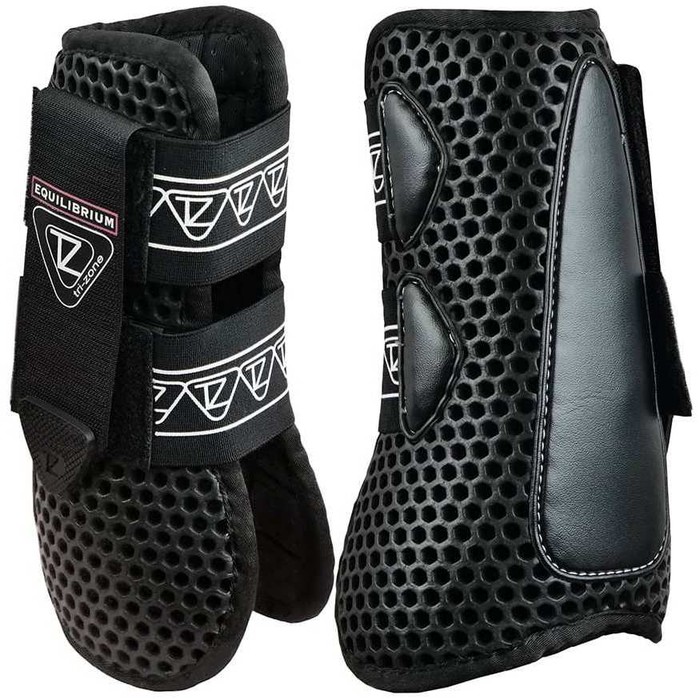 2022 Equilibrium TriZone Open Fronted Tendon Boots EQB13 Black